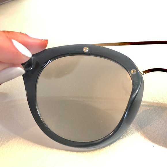 Black and Gold Prada Reflective Sunglasses - Picture 4 of 7